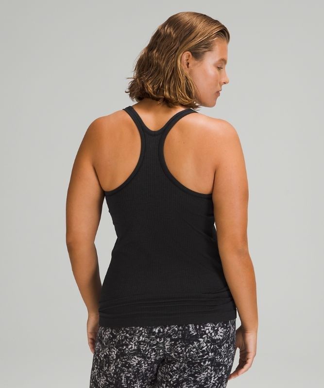 Lululemon Ebb to Street Tank Top Blast Dam Svarta | HPFX-67409