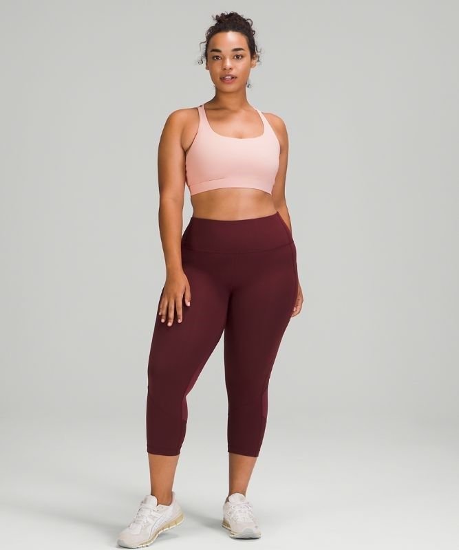 Lululemon Energy Adjustable Bra Medium Support, B Sport BH Dam Rosa Vita | KOQV-37198