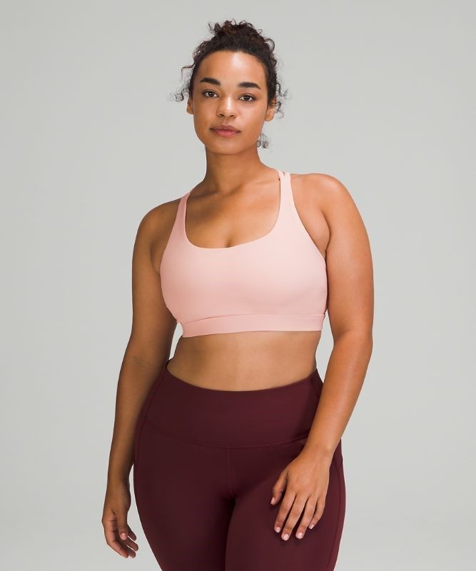 Lululemon Energy Adjustable Bra Medium Support, B Sport BH Dam Rosa Vita | KOQV-37198