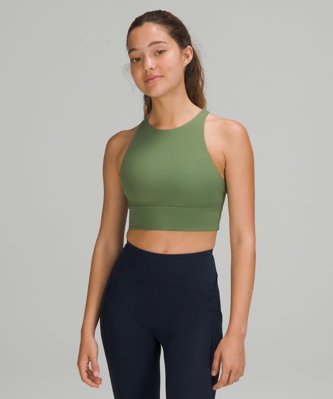 Lululemon Energy Bra High Neck LL Tough Sport BH Dam Gröna | PIAJ-61750