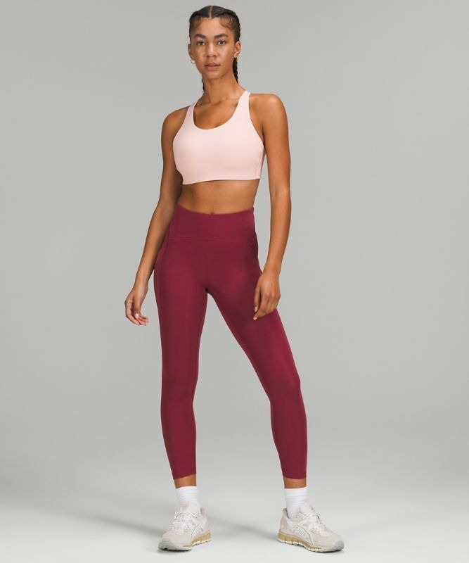 Lululemon Energy Bra High Support Sport BH Dam Rosa Vita | YSWD-85742