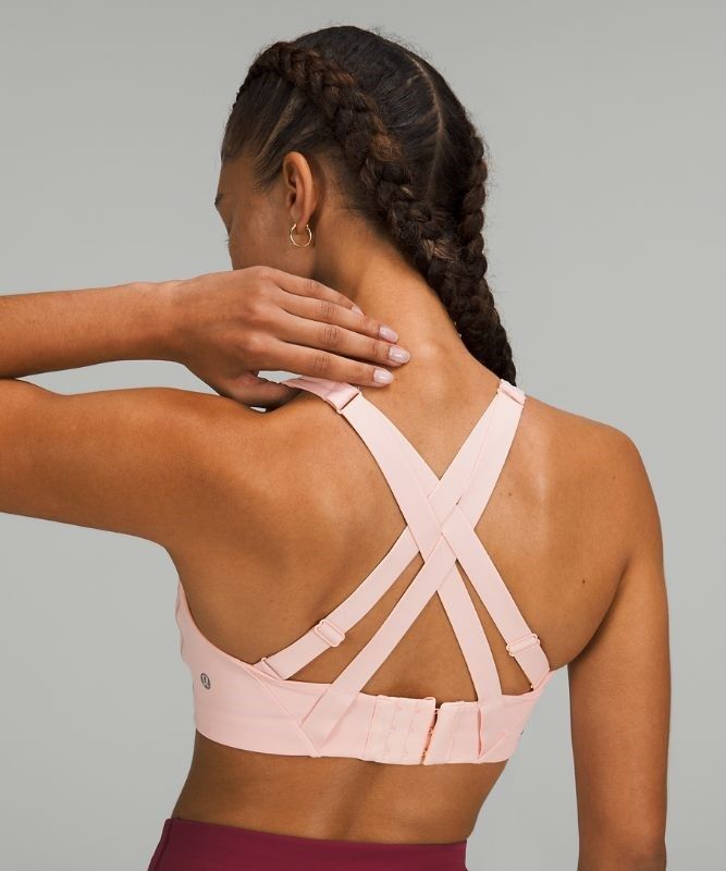 Lululemon Energy Bra High Support Sport BH Dam Rosa Vita | YSWD-85742