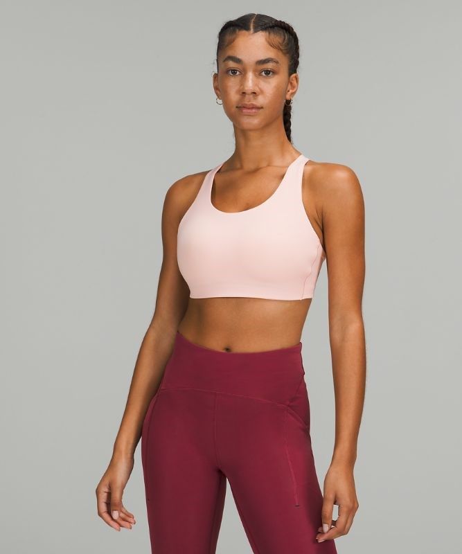 Lululemon Energy Bra High Support Sport BH Dam Rosa Vita | YSWD-85742
