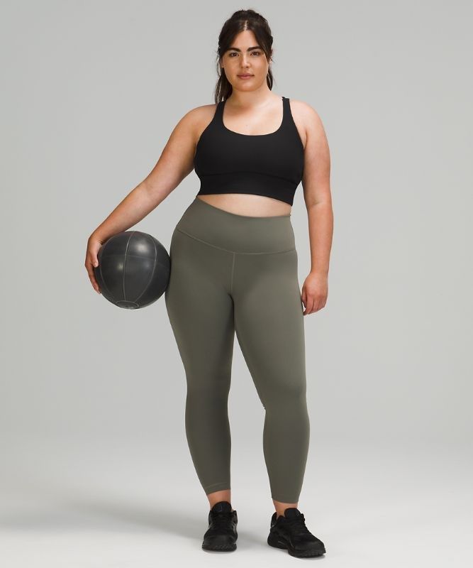 Lululemon Energy Bra Long Line Rib Sport BH Dam Svarta | AGKV-34085