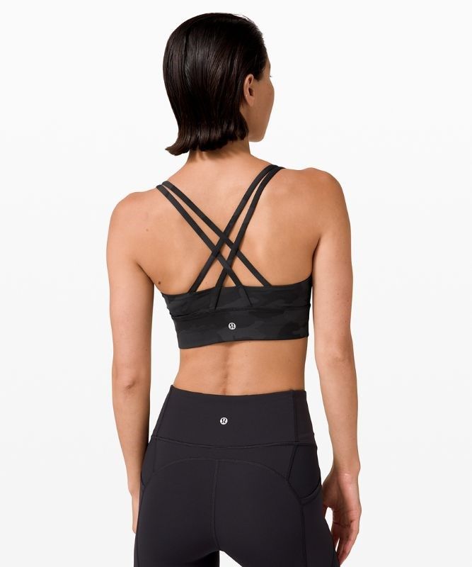 Lululemon Energy Bra Long Line Sport BH Dam Camo Svarta Olika Färger | JBVW-47638