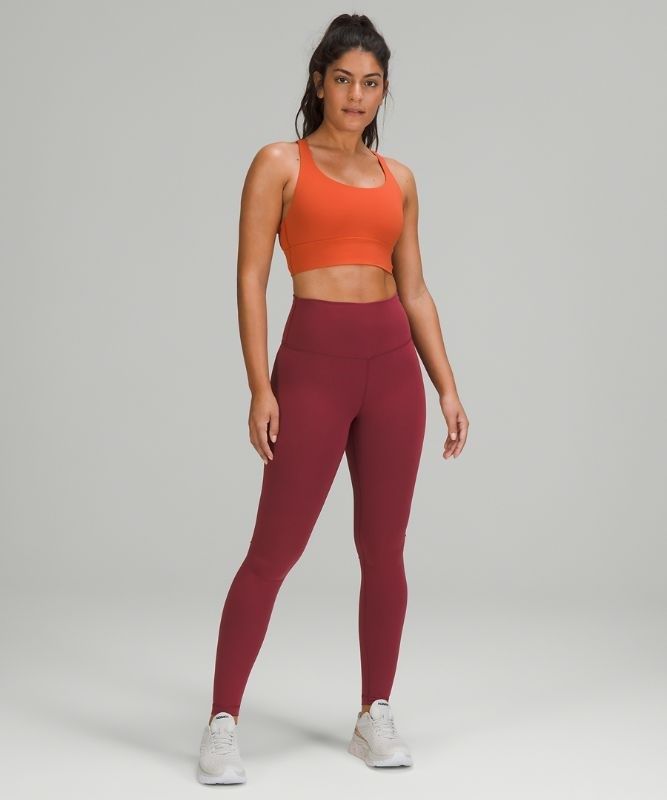 Lululemon Energy Bra Long Line Sport BH Dam Orange | BUJL-53812