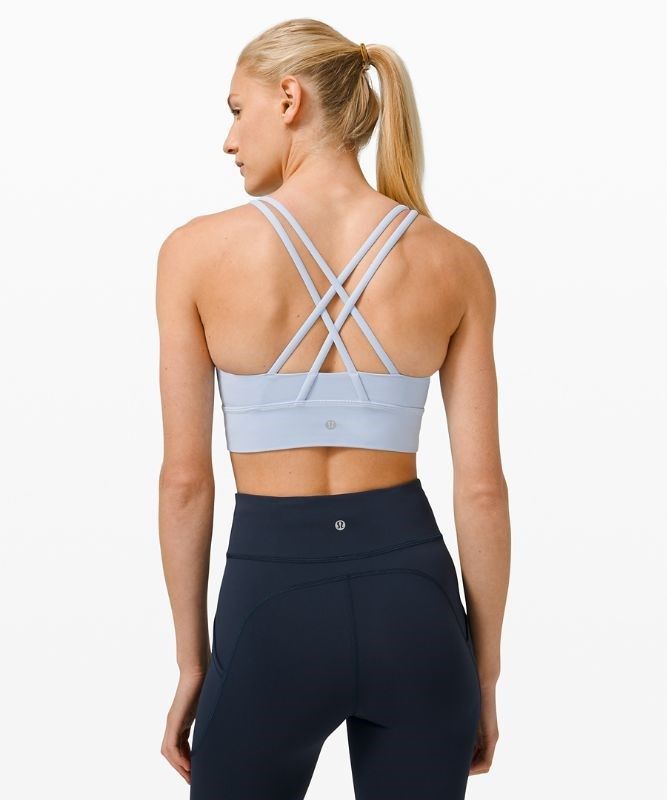 Lululemon Energy Bra Long Line Sport BH Dam Blå Beige | ZOAJ-72140