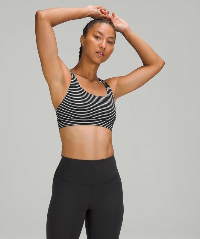 Lululemon Energy Bra Medium Support, B Sport BH Dam Svarta Vita | YTPL-04875