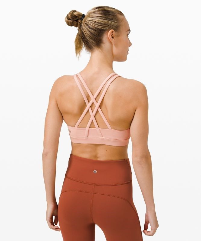 Lululemon Energy Bra Medium Support, B Sport BH Dam Rosa Vita | MHCD-13409