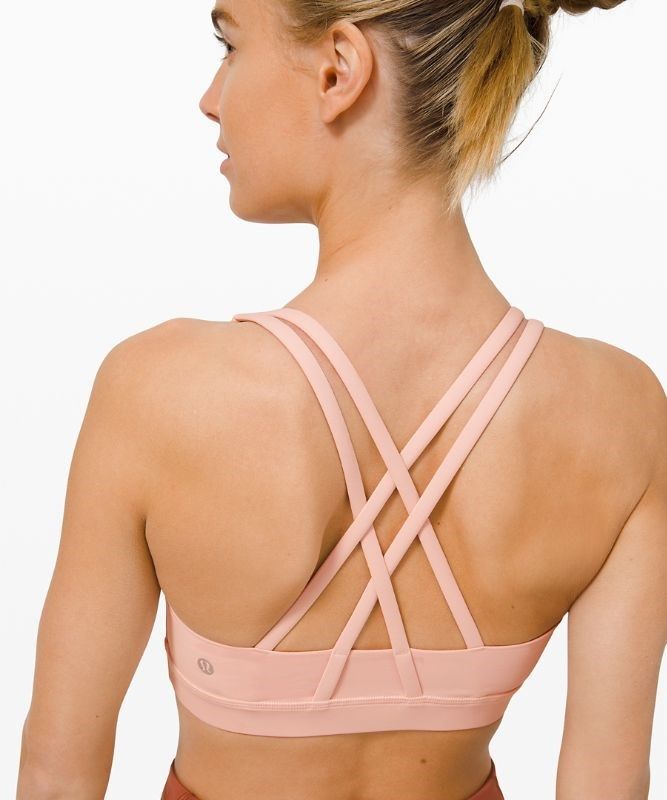 Lululemon Energy Bra Medium Support, B Sport BH Dam Rosa Vita | MHCD-13409