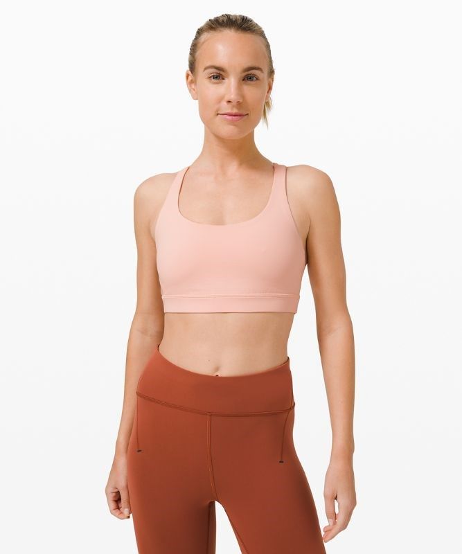Lululemon Energy Bra Medium Support, B Sport BH Dam Rosa Vita | MHCD-13409