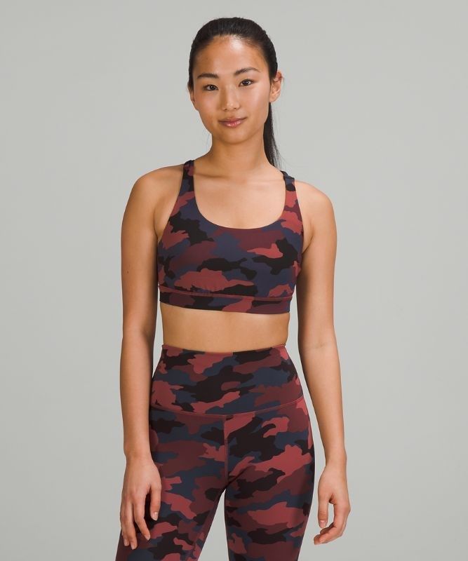 Lululemon Energy Bra Sport BH Dam Camo Röda Olika Färger | HYUN-49280