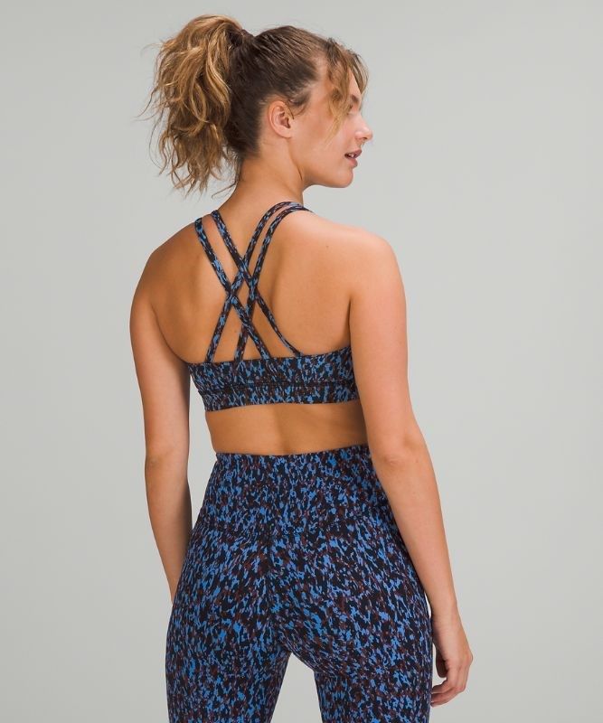 Lululemon Energy Bra Sport BH Dam Leopard Camo Blå Olika Färger | IBWT-80532