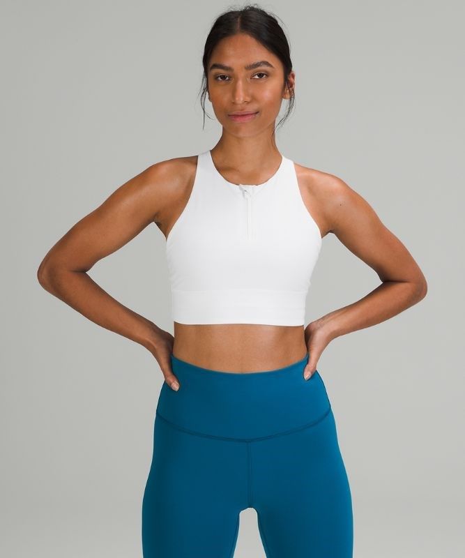Lululemon Energy HN LL Bra Zip Sport BH Dam Vita | VFZX-79246