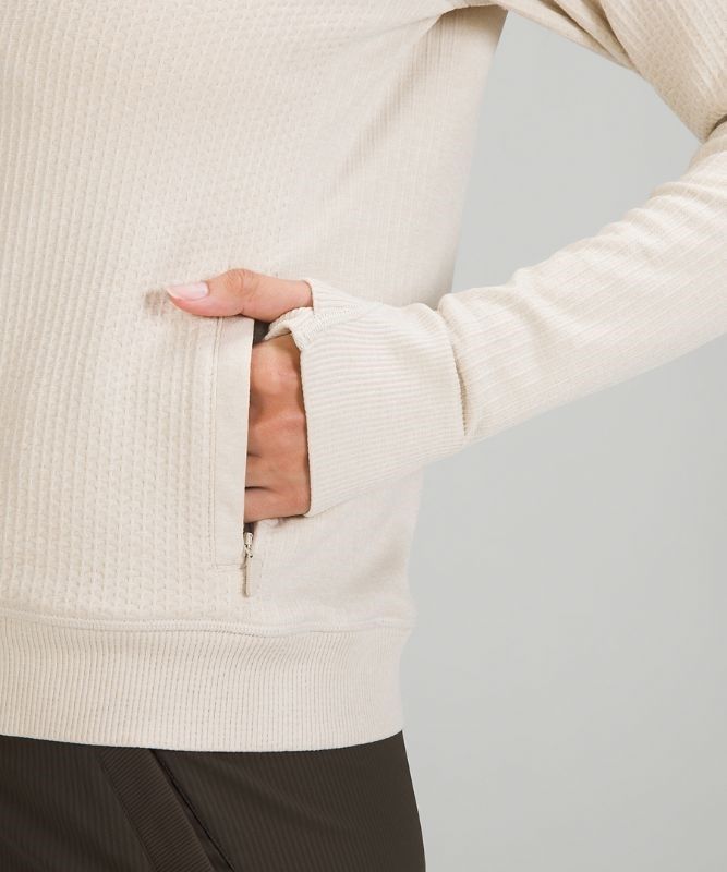 Lululemon Engineered Warmth Half-Zip Tröjor Dam Beige Vita Beige Vita | JDIZ-97504