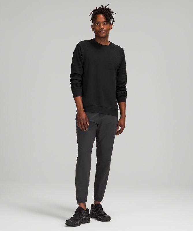 Lululemon Engineered Warmth Long Sleeve Crew Tröjor Herr Svarta Svarta | YXZG-01467