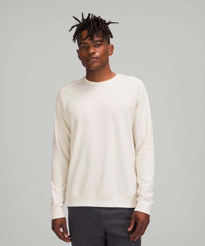 Lululemon Engineered Warmth Long Sleeve Crew Tröjor Herr Vita Vita | EVUW-31506