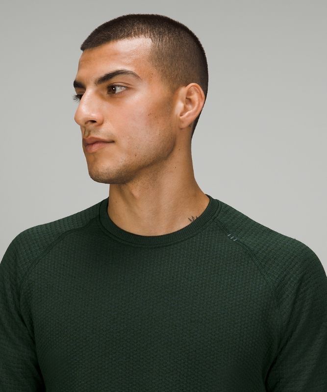 Lululemon Engineered Warmth Long Sleeve Crew Tröjor Herr Gröna Gröna | CMGE-40928