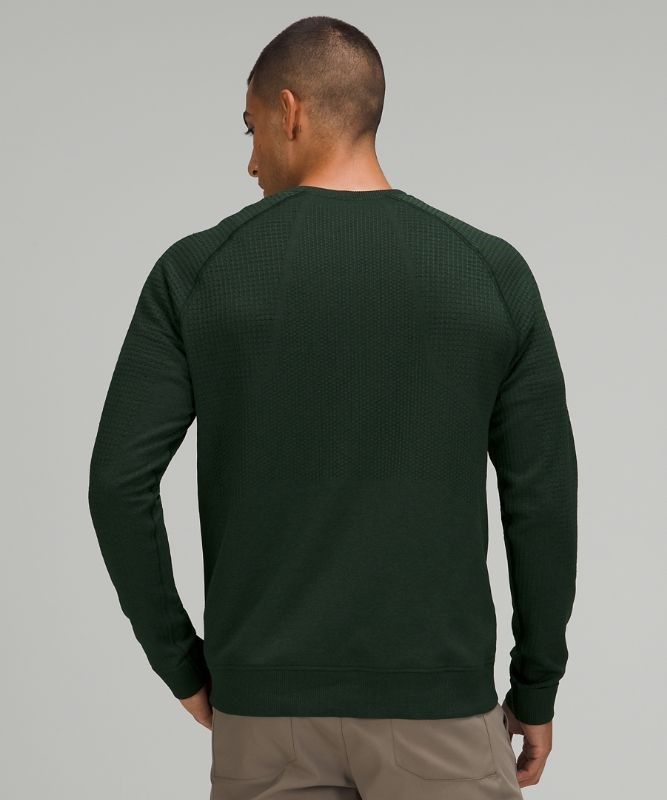 Lululemon Engineered Warmth Long Sleeve Crew Tröjor Herr Gröna Gröna | CMGE-40928