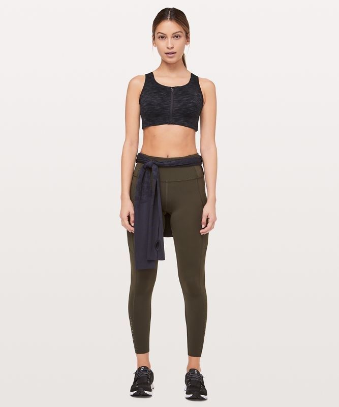 Lululemon Enlite Front-Zip Bra High Support, A Sport BH Dam Svarta Svarta | OEVS-37962