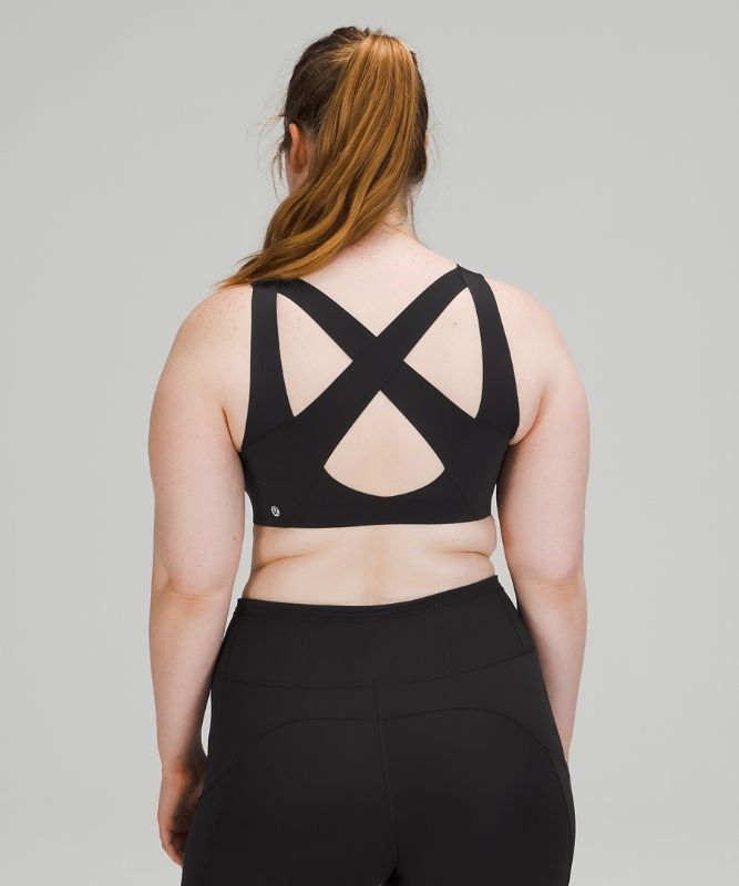 Lululemon Enlite Front-Zip Bra High Support, A Sport BH Dam Svarta | AMZK-48290