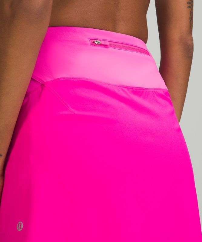 Lululemon Essential HR Run Skirt Long Kjolar Dam Rosa | FDUH-43271