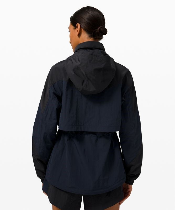 Lululemon Evergreen Anorak Jackor Dam Marinblå Svarta | UZLV-08721