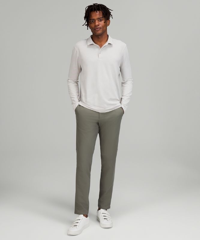 Lululemon Evolution Long Sleeve Polo Shirt Blast Herr Grå | UBCE-78629