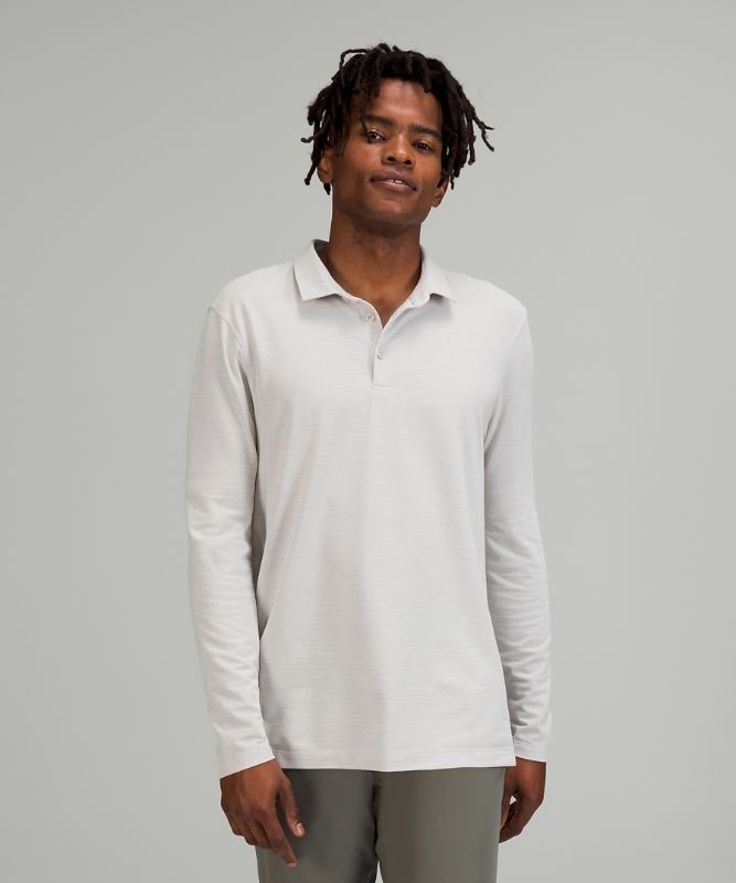Lululemon Evolution Long Sleeve Polo Shirt Blast Herr Grå | UBCE-78629