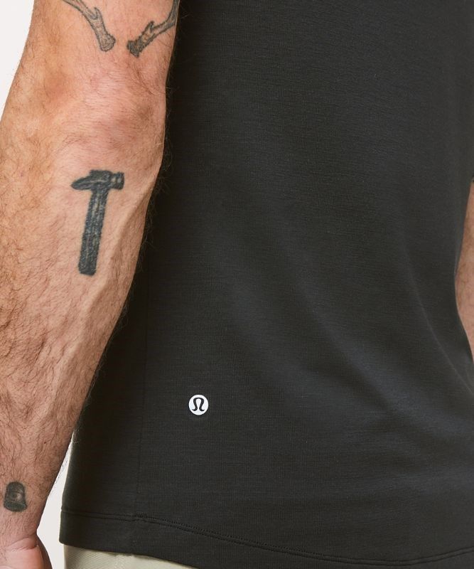 Lululemon Evolution Short Sleeve Polo Shirt Blast Herr Svarta | LXMZ-75912
