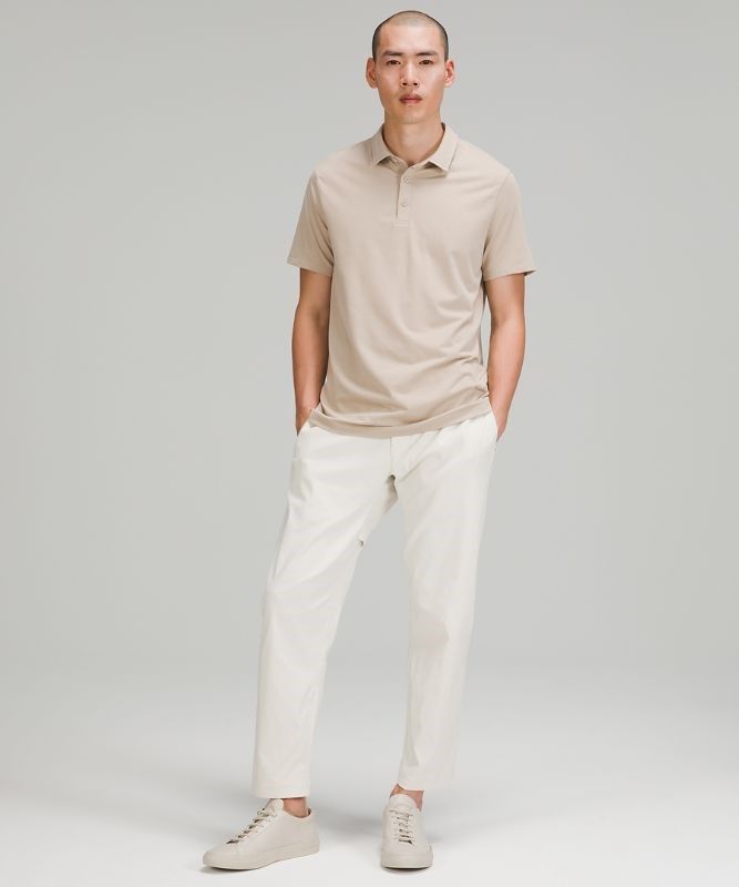 Lululemon Evolution Short Sleeve Polo Shirt Blast Herr Beige | KPNC-04783