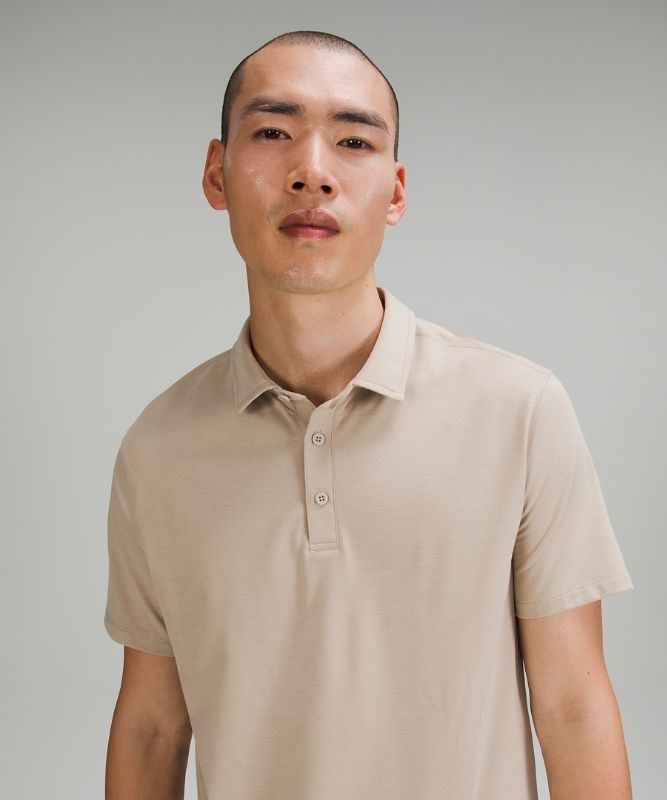 Lululemon Evolution Short Sleeve Polo Shirt Blast Herr Beige | KPNC-04783