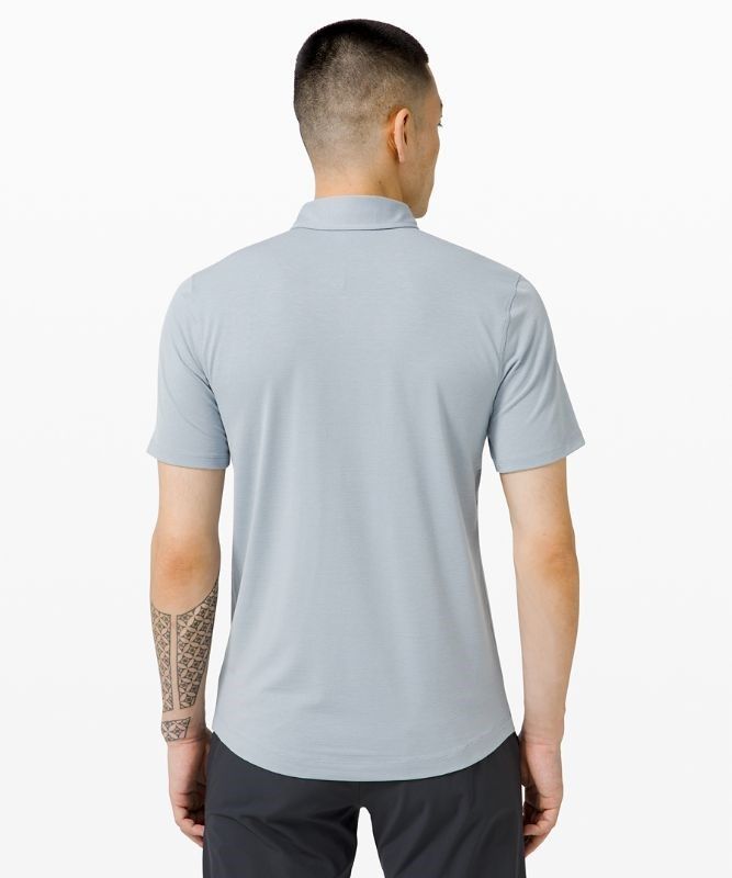 Lululemon Evolution Short Sleeve Polo Shirt Blast Herr Chambray | GBFL-90248