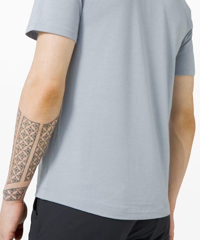 Lululemon Evolution Short Sleeve Polo Shirt Blast Herr Chambray | GBFL-90248
