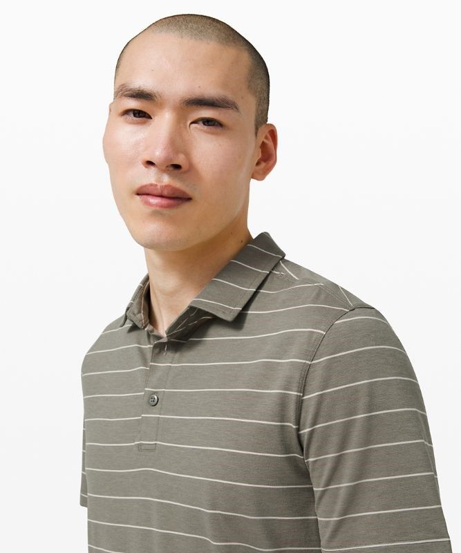 Lululemon Evolution Short Sleeve Polo Shirt Blast Herr Grå Olivgröna Ljusolivgröna | FCEG-80456