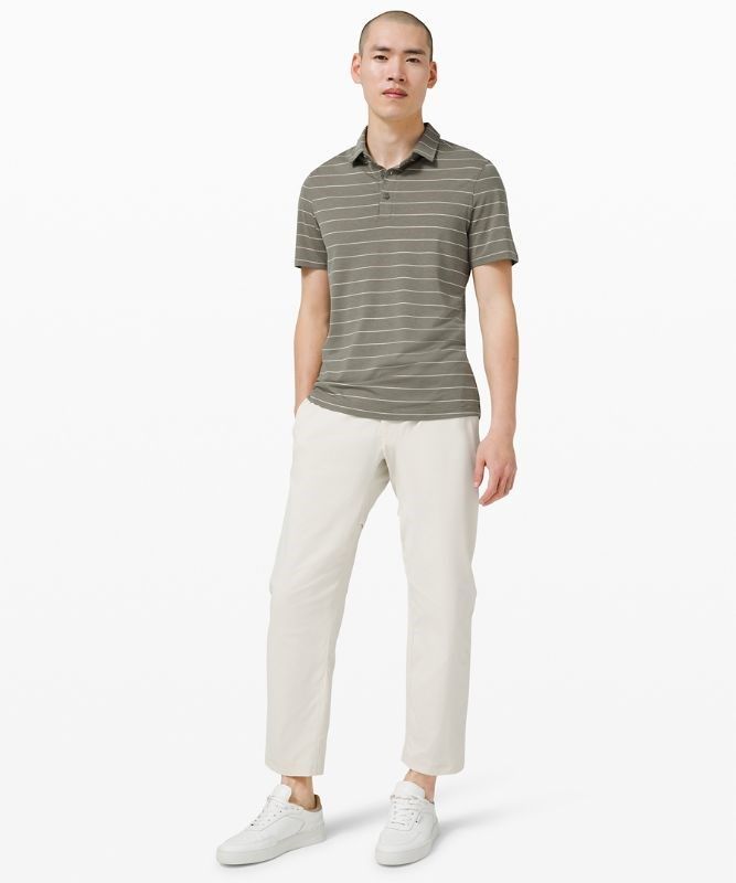 Lululemon Evolution Short Sleeve Polo Shirt Blast Herr Grå Olivgröna Ljusolivgröna | FCEG-80456