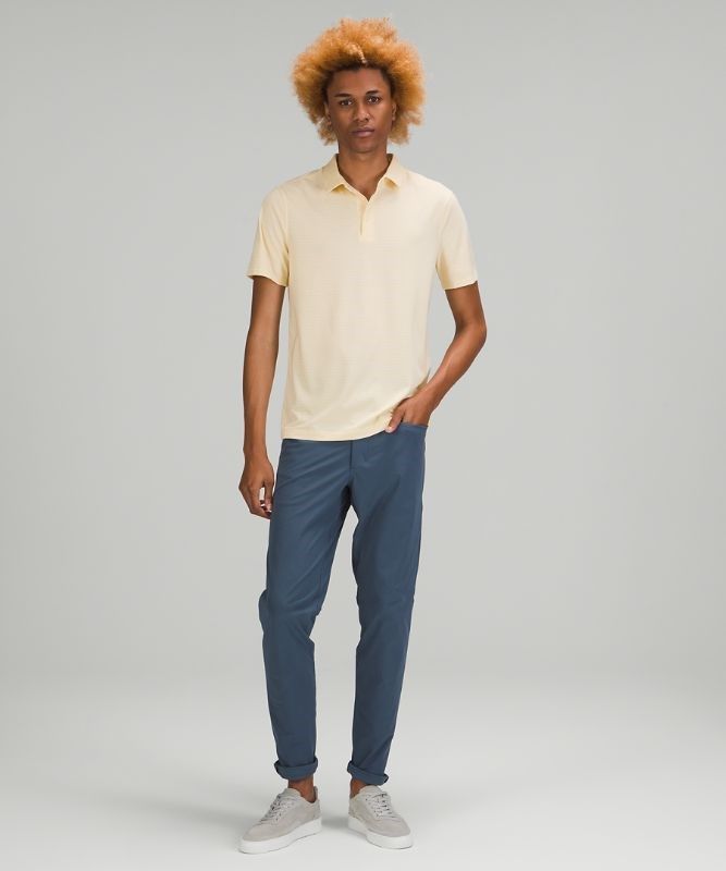 Lululemon Evolution Short Sleeve Polo Shirt Blast Herr Citron | EQUO-32517