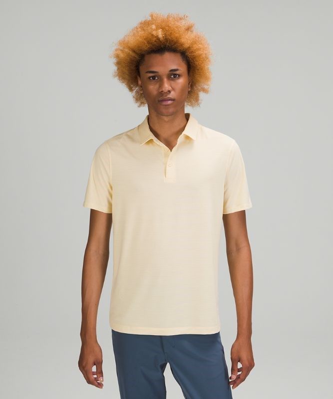 Lululemon Evolution Short Sleeve Polo Shirt Blast Herr Citron | EQUO-32517