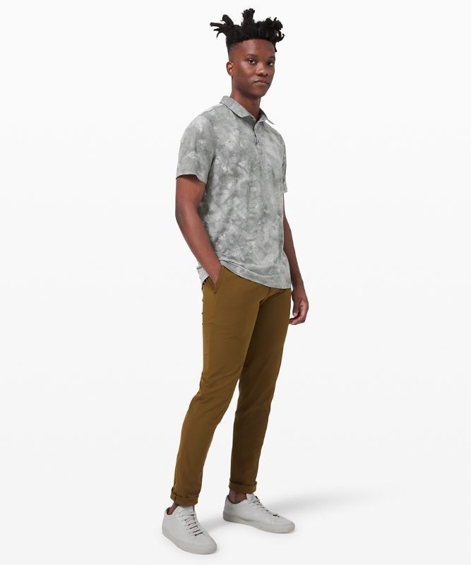 Lululemon Evolution Short Sleeve Polo Shirt Blast Herr Vita Grå | ULYR-87061