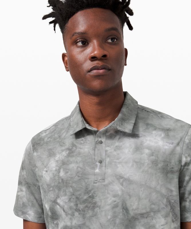 Lululemon Evolution Short Sleeve Polo Shirt Blast Herr Vita Grå | ULYR-87061