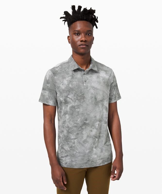 Lululemon Evolution Short Sleeve Polo Shirt Blast Herr Vita Grå | ULYR-87061