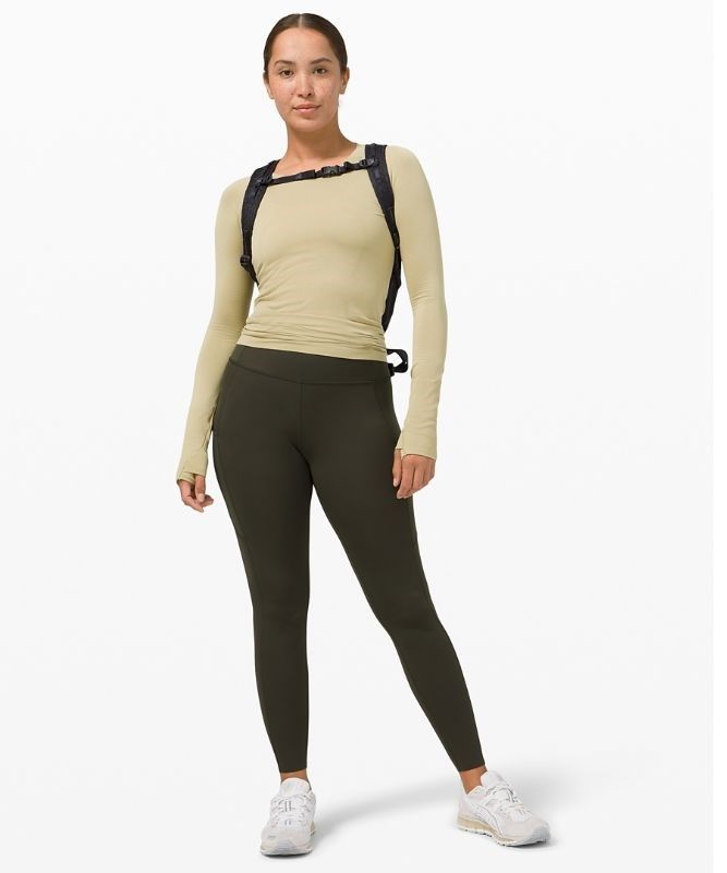 Lululemon Fast and Free High-Rise Tight 28 Leggings Dam Mörkolivgröna | YOUV-37185