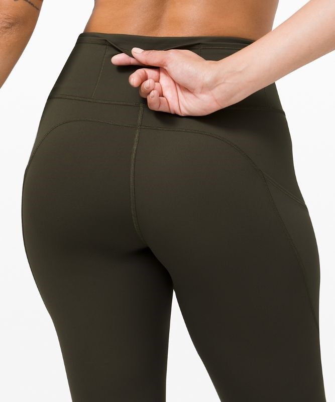 Lululemon Fast and Free High-Rise Tight 28 Leggings Dam Mörkolivgröna | YOUV-37185