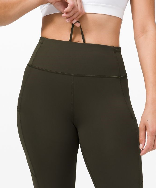 Lululemon Fast and Free High-Rise Tight 28 Leggings Dam Mörkolivgröna | YOUV-37185