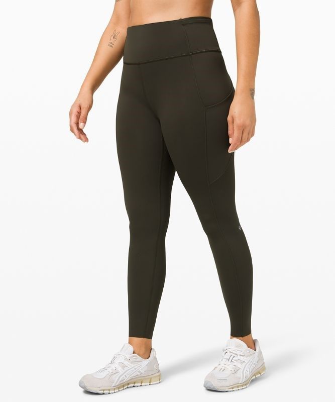 Lululemon Fast and Free High-Rise Tight 28 Leggings Dam Mörkolivgröna | YOUV-37185