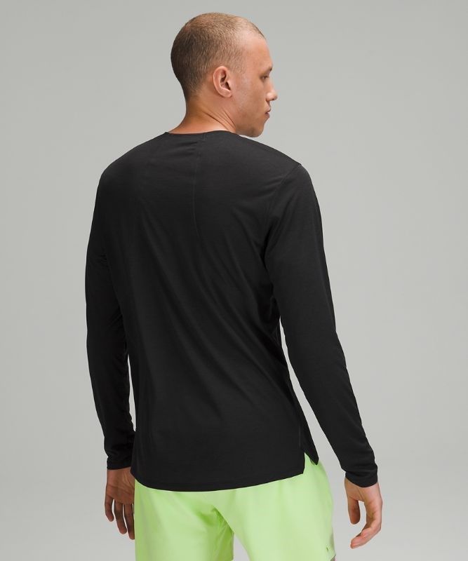 Lululemon Fast and Free Long Sleeve Blast Herr Svarta Svarta | EZXW-31764