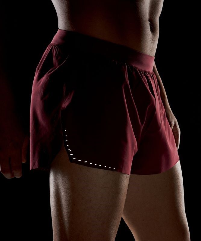 Lululemon Fast and Free Reflective Short 3 Shorts Herr Vinröda | EUMC-26549