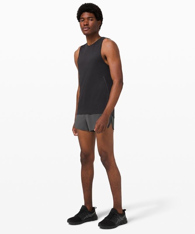 Lululemon Fast and Free Reflective Short 3 Shorts Herr Mörkgrå | CDQK-21657