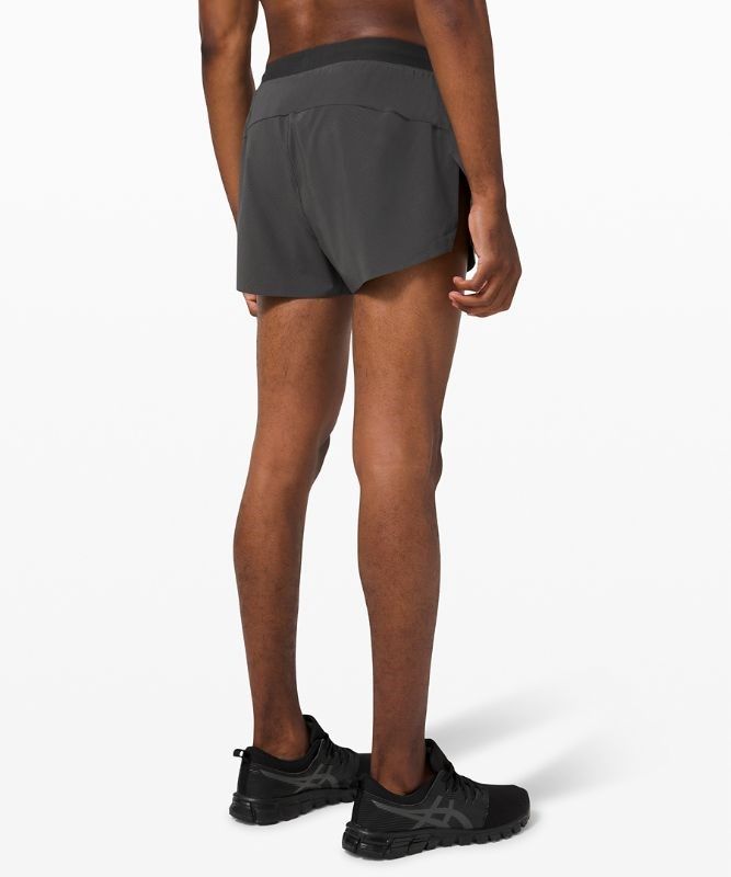Lululemon Fast and Free Reflective Short 3 Shorts Herr Mörkgrå | CDQK-21657