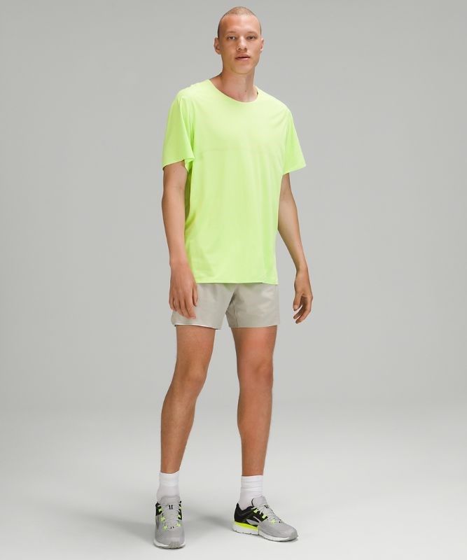 Lululemon Fast and Free SS Breathe Blast Herr Mintgröna | ZCMO-02938